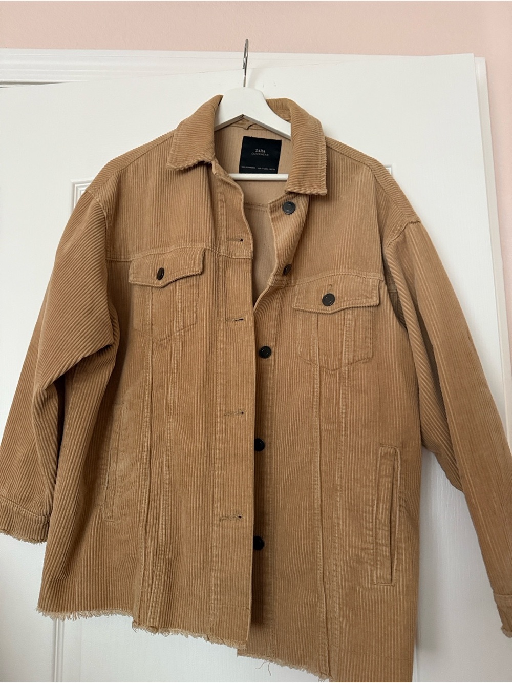 ZARA Outerwear Corduroy Ribbed Tan Jacket